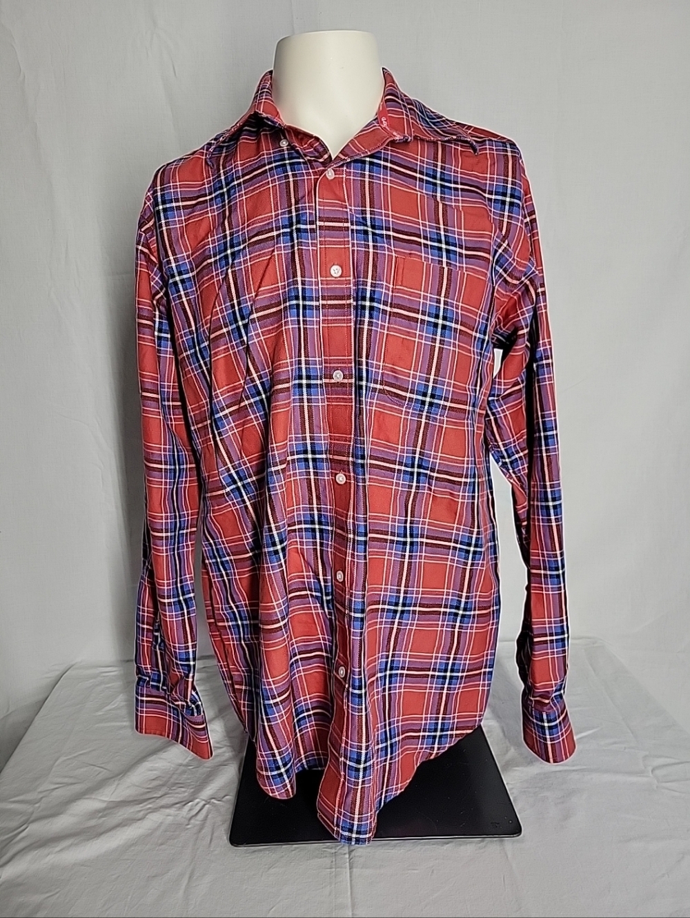 Bobby Jones Classic Red Plaid Men's Button-Up Shirt